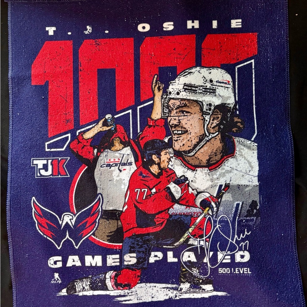 1000 Games TJ Oshie towel